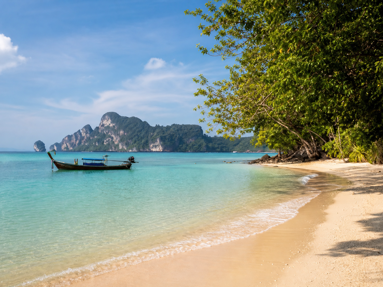Tropical beach retirement setting